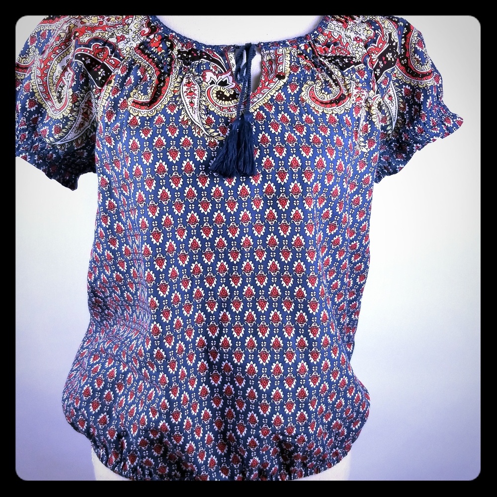 Style & Co Pullover Peasant style top Sz 6P